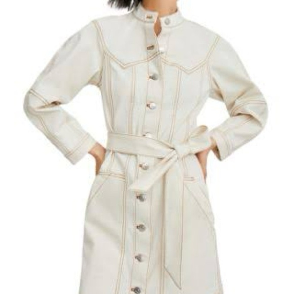VERONICA BEARD
Basia Button Front Long Sleeve Denim Mini Dress Size 10